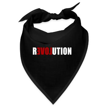 Love REVOLUTION - Bandana - Schwarz - Vorne