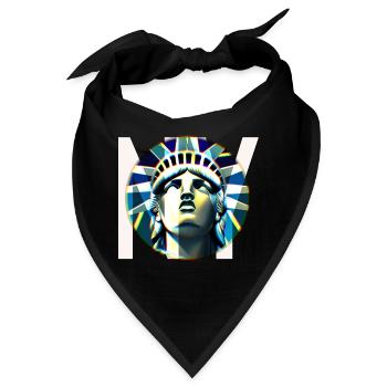 New York Freiheitsstatue - Bandana - Schwarz - Vorne