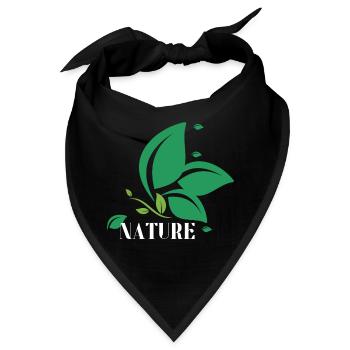 Grünes Blatt-Emblem - Bandana - Schwarz - Vorne