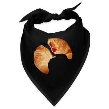 Der beliebte Croissant gefüllt mit Marmelade - Bandana - Schwarz - Vorne