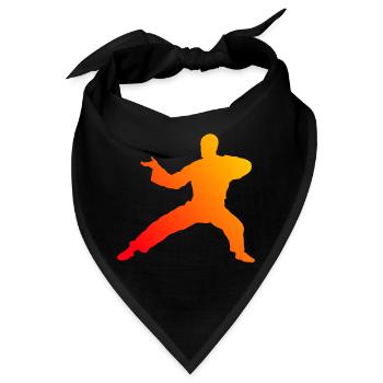 Wushu Kung Fu Kampfsport Herren Kungfu Damen - Bandana - Schwarz - Vorne