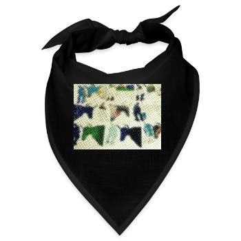 Yak Abstract - Bandana - Schwarz - Vorne