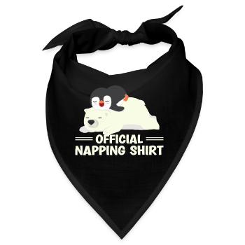Sleeping Penguin Lover Cute Penguin Napping - Bandana - Schwarz - Vorne