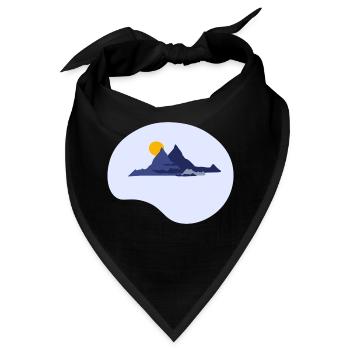 Die Sonne hinter Bergen - Bandana - Schwarz - Vorne
