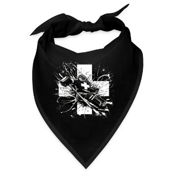 Eishockey Schweiz - Schweizer Eishockey Torwart - Bandana - Schwarz - Vorne