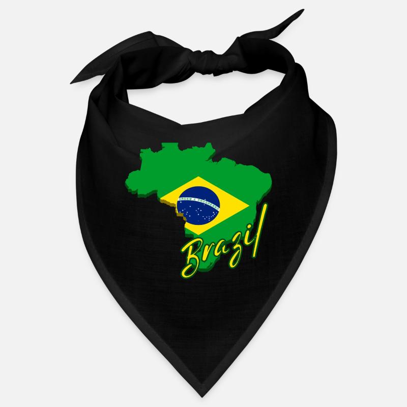 Carte du Brésil, drapeau du Brésil Bandana