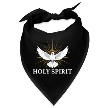 Heiliger Geist Taube mit Strahlen Glaube Religion - Bandana - Schwarz - Vorne
