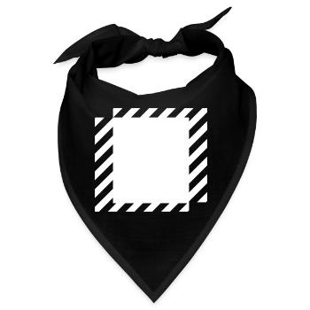Linien Quadrate Design - Bandana - Schwarz - Vorne
