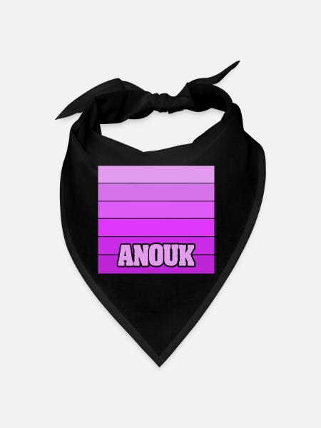 Maedchenname Anou - Bandana - Schwarz - Vorne