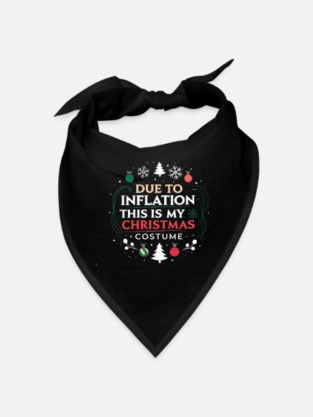 Weihnachten Inflation Kostüm - Bandana - Schwarz - Vorne