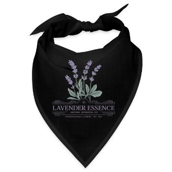 Lavendel Vintage - Bandana - Schwarz - Vorne