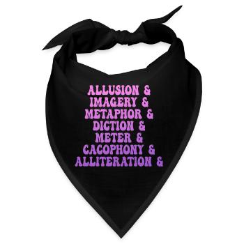 Literarische Mittel-Montage - Bandana - Schwarz - Vorne