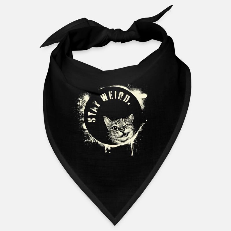 Stay Weird – Effet vintage de chat graffiti Bandana