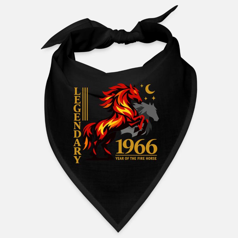 Cadeau mythique rétro de 60 ans de Fire Horse 1966 Bandana
