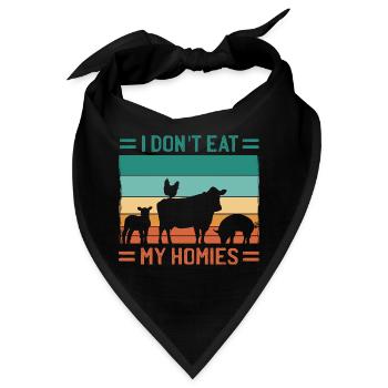 Vegan Homies - Bandana - Schwarz - Vorne