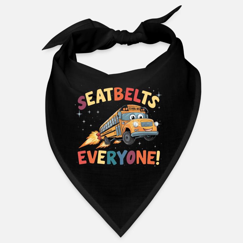 Space School Bus Rocket Flight Bandana