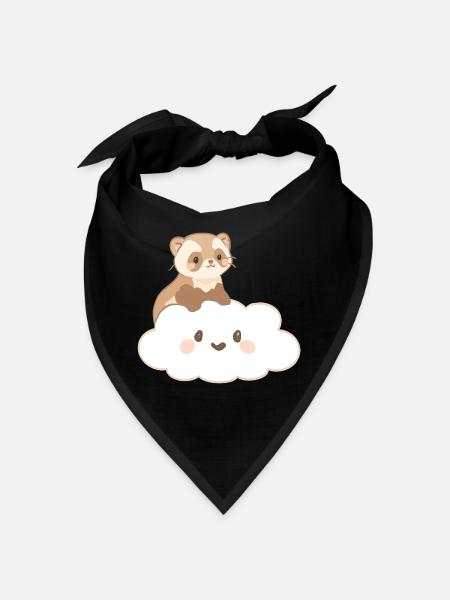 Frettchen_auf_Wolke - Bandana - black - Front