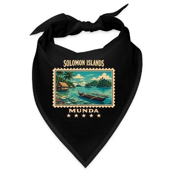 Salomonen Munda Vintage Reisemarke - Bandana - Schwarz - Vorne