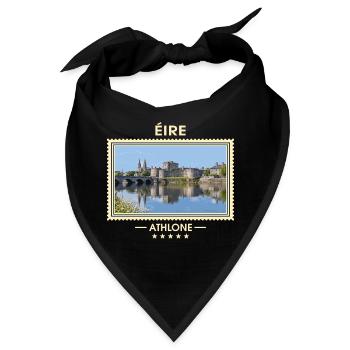 Irland Athlone Vintage Reisemarke - Bandana - Schwarz - Vorne