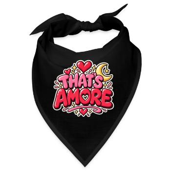 Das ist Amore Herz & Mond Themen-T-Shirt - Bandana - Schwarz - Vorne