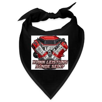 Kraftmotor Design: Leistung vs Sünde - Bandana - Schwarz - Vorne
