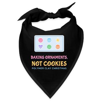 Ornamente backen, keine Kekse Polymer-Ton - Bandana - Schwarz - Vorne