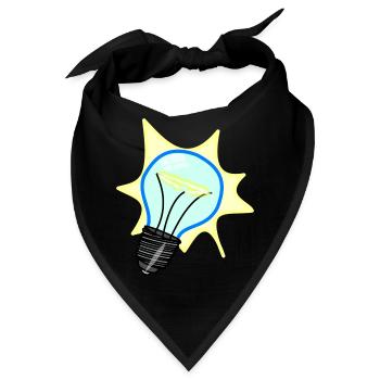 lightbulb light bulb gluehbirne gluehlampe lamp13 - Bandana - Schwarz - Vorne
