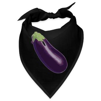 Aubergine - Bandana - Schwarz - Vorne