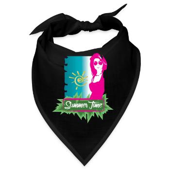 Sommerzeit mit sexy Mädchen trägt Sonnenbrille - Bandana - Schwarz - Vorne