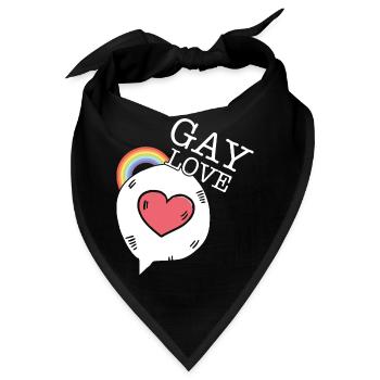 Schwul Liebe - Bandana - Schwarz - Vorne