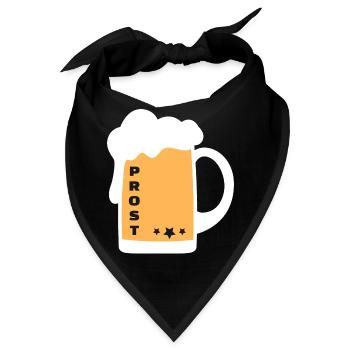 Prost Bier Alkohol Krug - Bandana - Schwarz - Vorne
