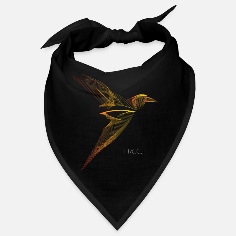 Free Line Art Bird Minimalist Design Bandana