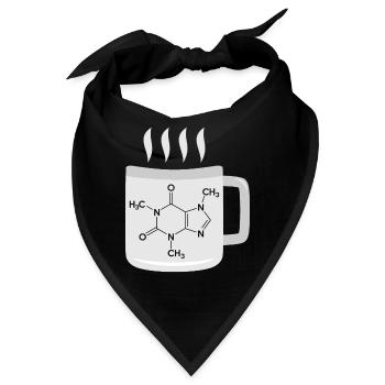 Chemistry Caffeine Molecule - Bandana - Schwarz - Vorne