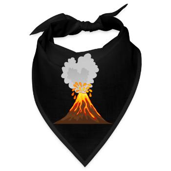 Vulkan, Lava, , Asche, Magma, Geologe, vulcano - Bandana - Schwarz - Vorne