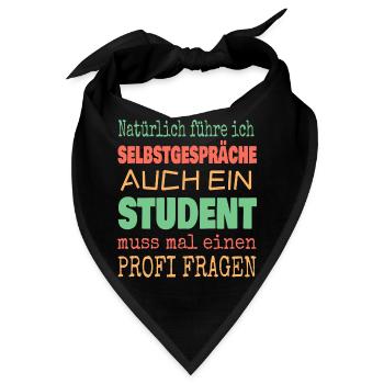 Student - Bandana - Schwarz - Vorne