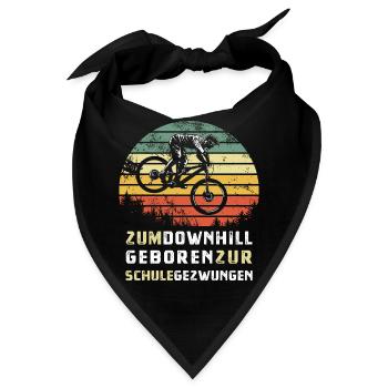 Mountainbike Downhill heizen MTB Fahrer Geschenk - Bandana - Schwarz - Vorne