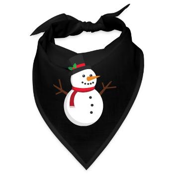 Schneemann - Bandana - Schwarz - Vorne