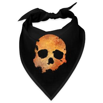 Schädel - Bandana - Schwarz - Vorne