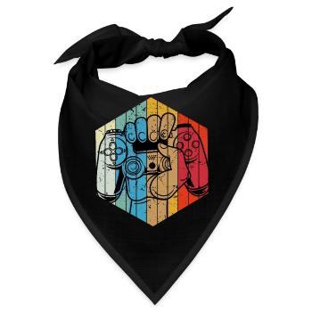 Spiel Controller Vintage Gamer gamer gamer - Bandana - Schwarz - Vorne