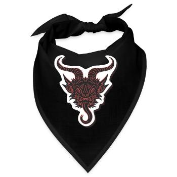 Grüße Krampus Weihnachtsdämon - Gruss Vom Krampus - Bandana - Schwarz - Vorne