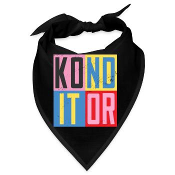 Konditor Design - Bandana - Schwarz - Vorne