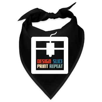 Design Slice Print Repeat - Funny 3D Printing 3D - Bandana - Schwarz - Vorne