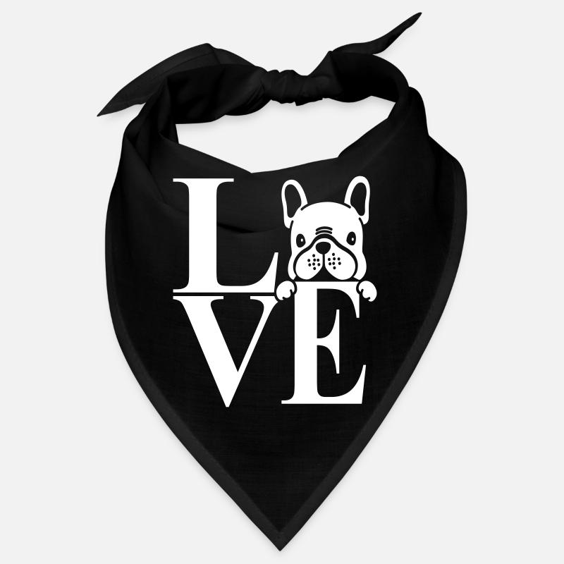 J’adore le bouledogue français - Bandana - noir