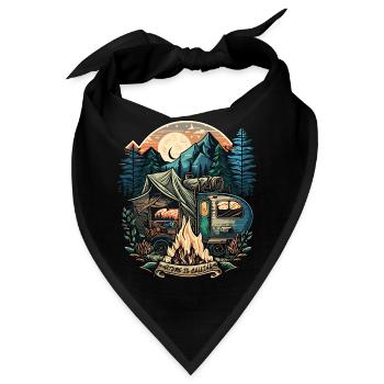 Ein Leben ohne Camping ist möglich aber sinnlos - Bandana - Schwarz - Vorne