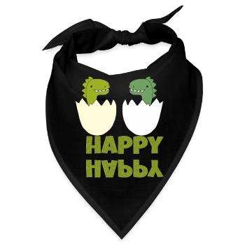 dinos happy - Bandana - Schwarz - Vorne