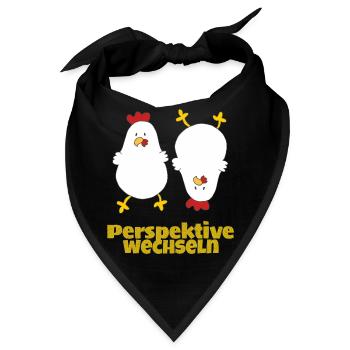 perspektive wechseln huhn - Bandana - Schwarz - Vorne