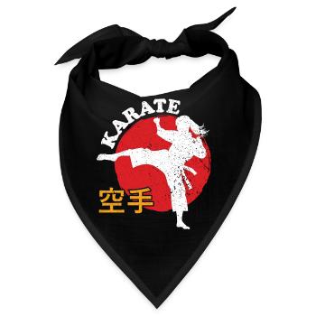 Karate-Mädchen - Bandana - Schwarz - Vorne