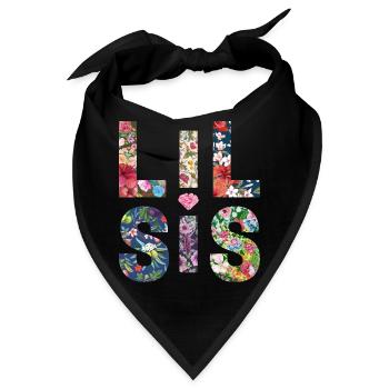 LIL SIS - Sister - Kleine Schwester - Partnerlook - Bandana - Schwarz - Vorne