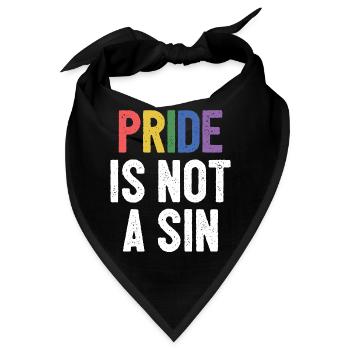 LGBTQ Pride Month - Pride ist keine Sünde - Bandana - Schwarz - Vorne