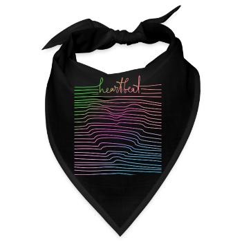 Heartbeat - Bandana - Schwarz - Vorne